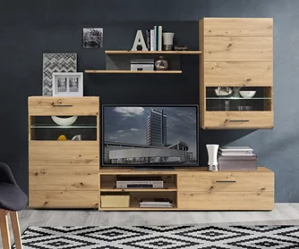 Living Fortuna Murphy 228.2x184x41.3 Artisan Oak/Dark Concrete