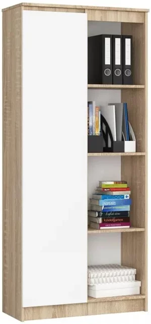 Image Шкаф Akord R80 1D4P Sonoma Oak/White