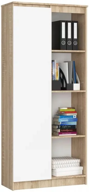 Image Шкаф Akord R80 1D4P Sonoma Oak/White