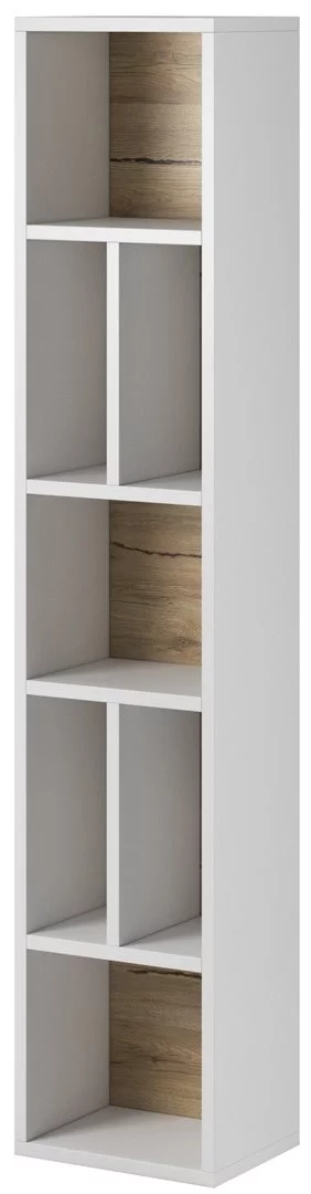 Image Стеллаж Helvetia Toledo №88 White Gloss/Sanremo Oak Light
