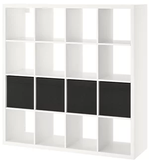 Image Стеллаж Ikea Kallax 147x147 White Black