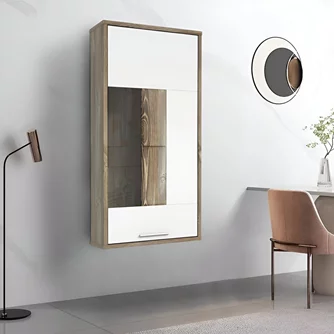 Витрина Fortuna Carlin 59.8x120x34.3 Pine Picea/White Matt