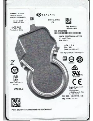 Image Dispozitiv de stocare Seagate HDD Seagate ST1000VT001 1TB
