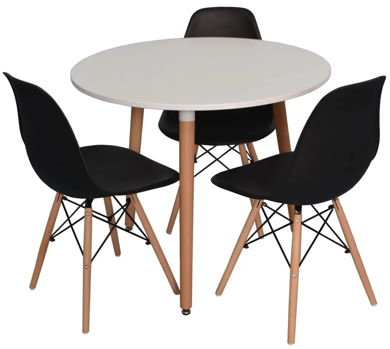 Image Set de bucatarie Evelin DT 404-1 + 3 scaune LC-021 Black