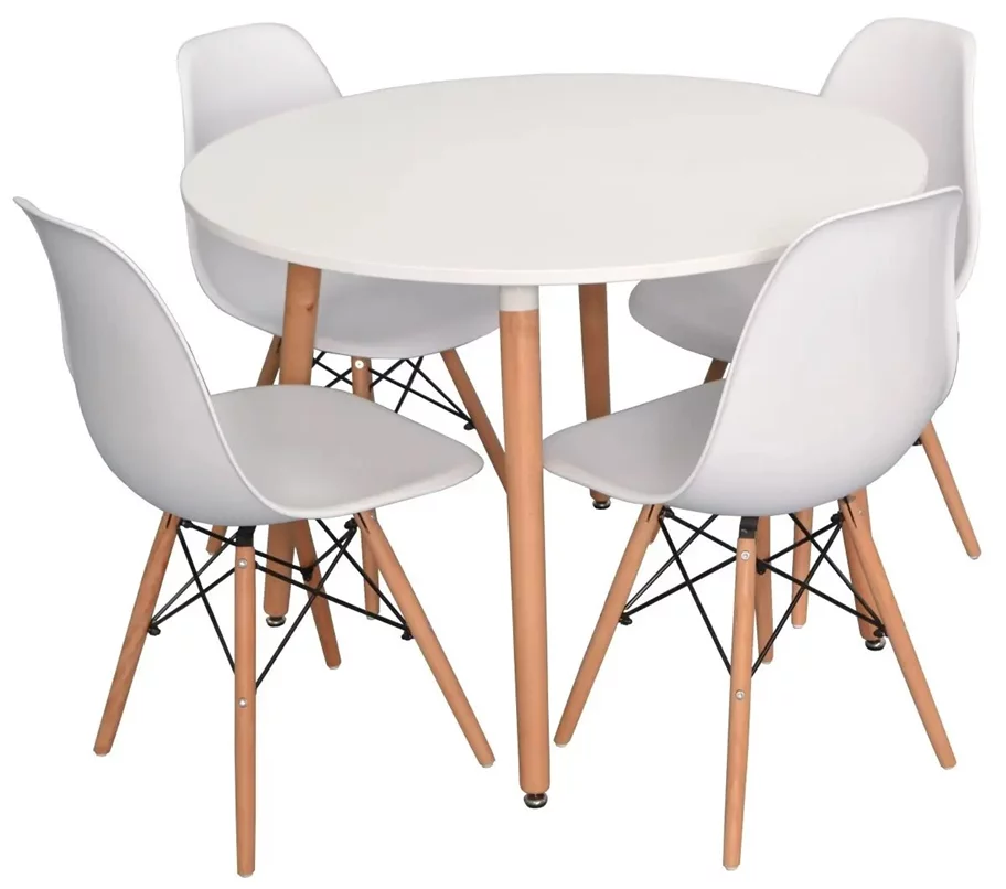 Image Set de bucatarie Evelin DT 402-1 + 4 scaune LC-021 White