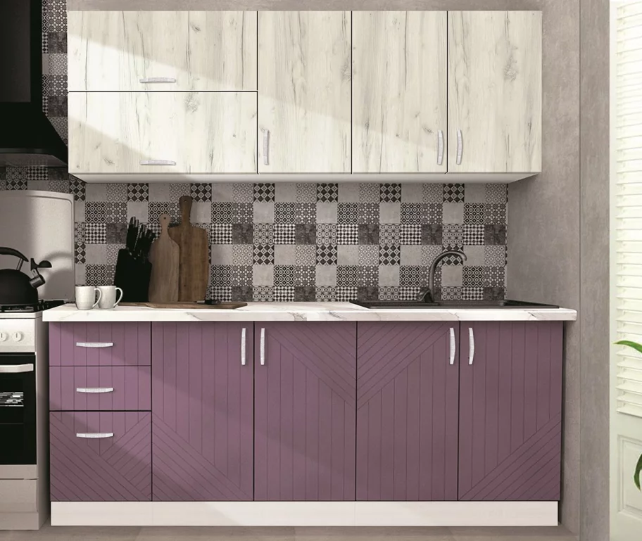 Image Кухня Modern Paola 2.0m White/Marsala/Craft Oak White