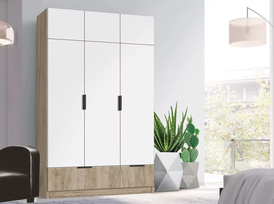 Image Dulap Modern Komfort 135 Kraft Oak Grey/White