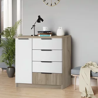 Тумба Modern Komfort 4+1S Kraft Oak Grey/White