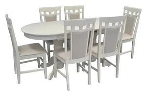 Image Комплект для кухни Evelin HV-31N Cream Light + 8 стульев DEPPA R Cream Light/NV-1WP