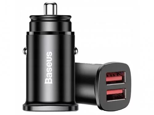 Image Зарядное устройство Baseus 2xUSB Square Metal QC3.0 30W Black
