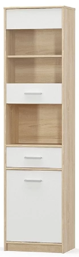Image Витрина Mobhaus Teyo 1D1W1S White/Sonoma Oak