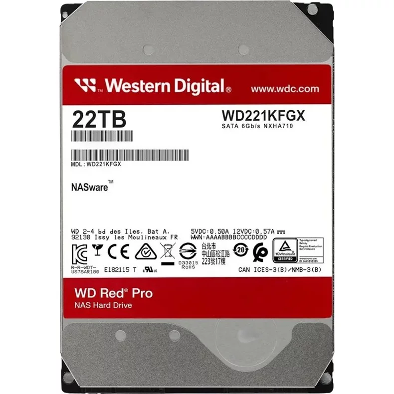 Image Жесткий диск HDD Western Digital WD Red Pro 22 TB (WD10PURZ)