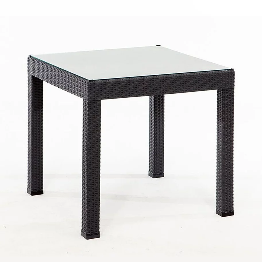 Image Masa Modalife Rattan with glass Antracite