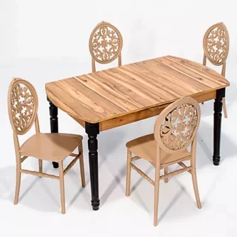 Set de bucatarie Modalife Sofia + 4 scaune Venüs Black