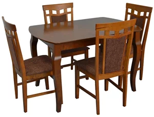 Image Комплект для кухни Evelin HV-29V Burnish + 4 стула DEPPA R Burnish/F-789 Brown