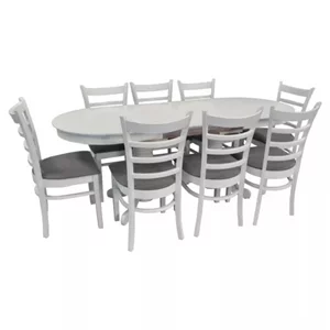 Image Комплект для кухни Evelin HV-31N White + 8 стульев COCO White/NV-10WP Grey