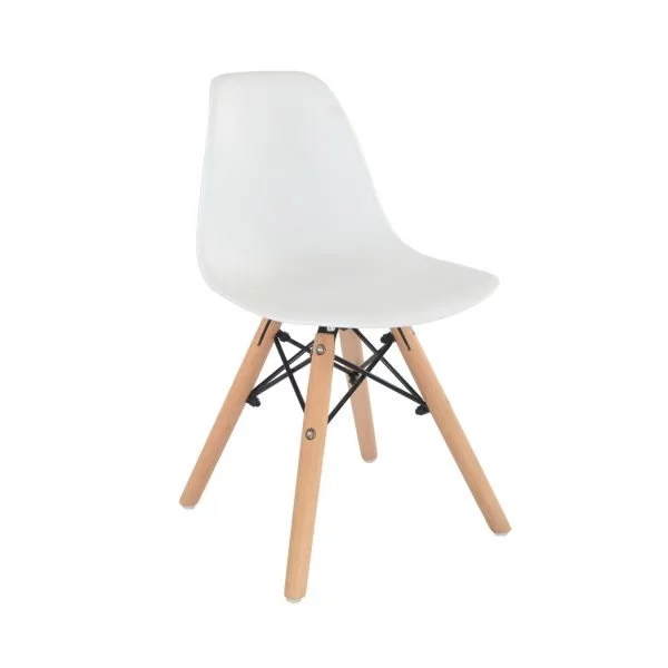 Image Scaun de bucatarie pentru copii DP Eames Bebe White