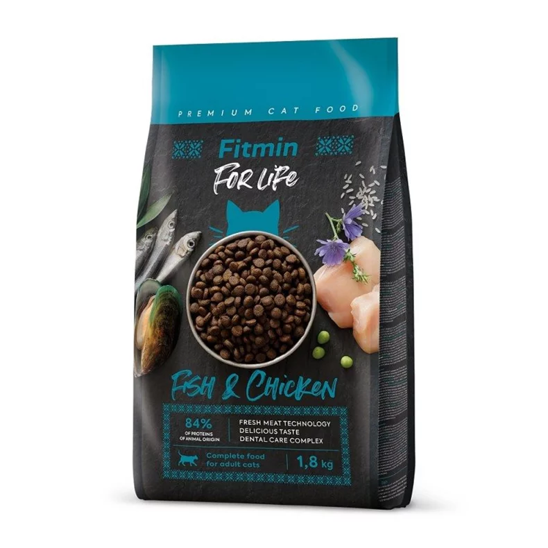 Image Hrana pentru pisici Fitmin cat For Life Adult Fish and Chicken 1.8kg