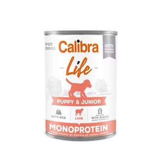 Влажный корм для собак Calibra Dog Life can Puppy&Junior Lamb&rice 400g*6