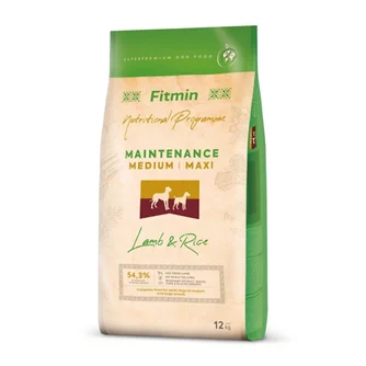 Hrana uscata pentru caini Fitmin dog medium maxi lamb&rise 12 kg