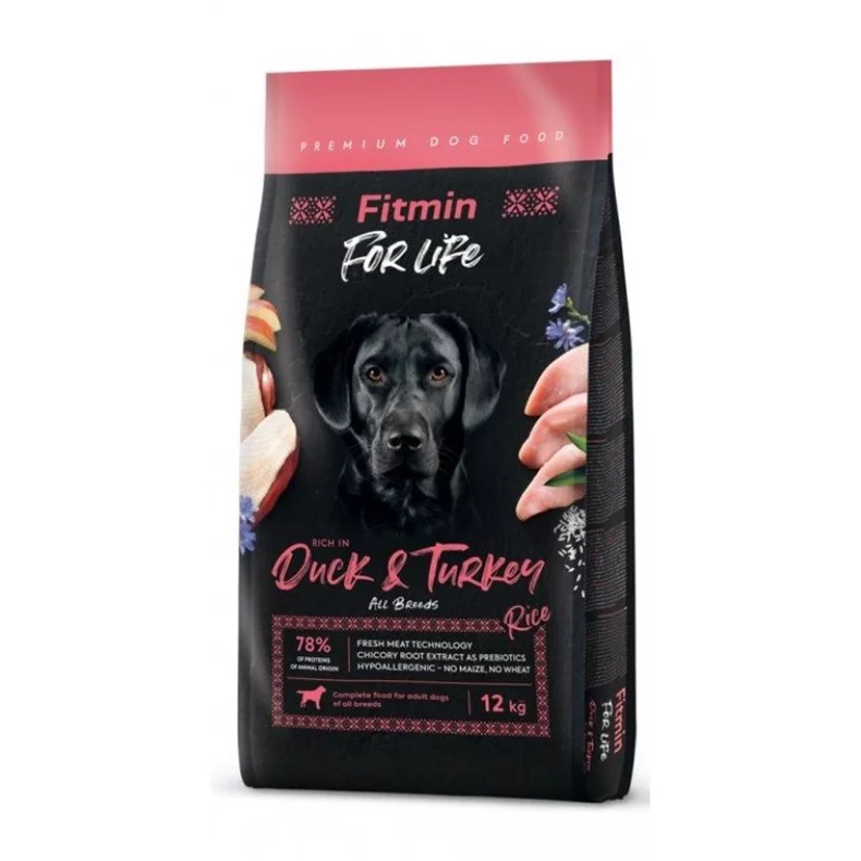 Image Сухой корм для собак NEW Fitmin dog For Life Duck & Turkey - 12 kg