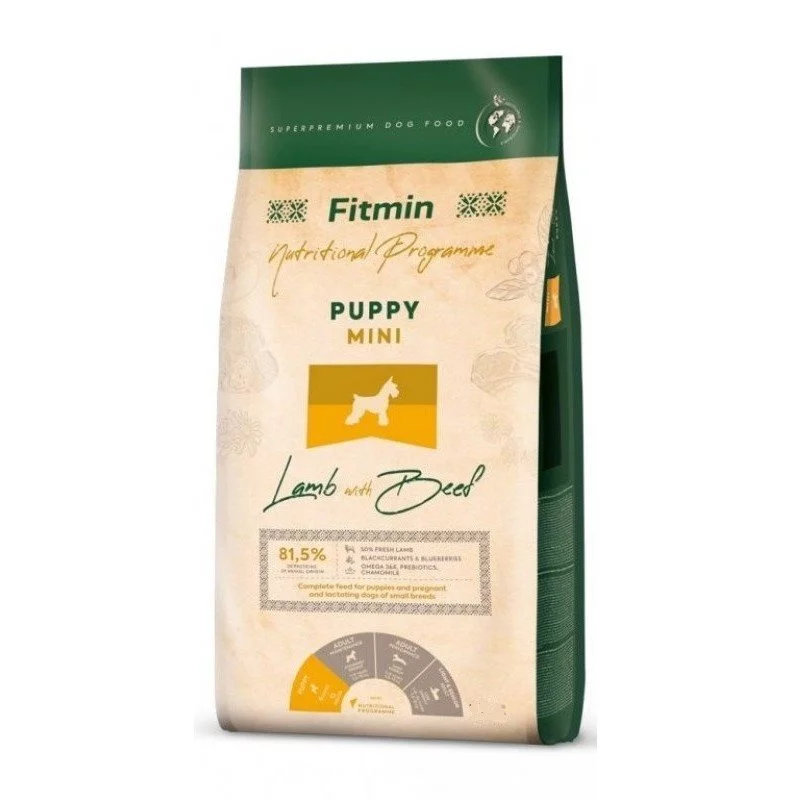 Image Hrana uscata pentru caini Fitmin dog mini puppy lamb beef 2.5 kg