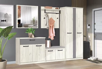 Прихожая Modern Karolina Kraft Oak White/Gray Slate