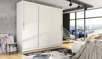 Шкаф купе Space Meble Aston II 250x215x58 White Matte