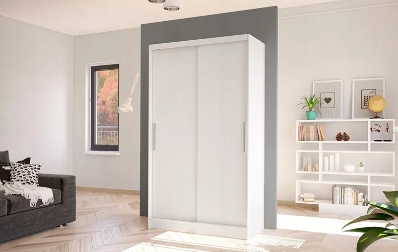 Image Шкаф купе Space Meble Costa I 100x200x58 White Matte