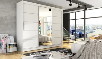 Dulap-Cupă Space Meble Aston VI 250x215x58 White Matte