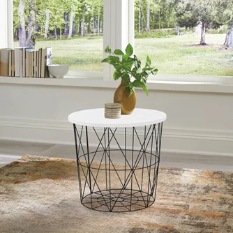 Măsuţă cafea Halmar Mariffa White/Black