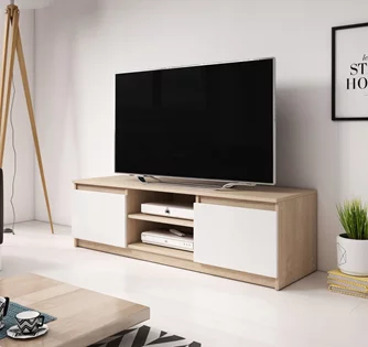 Тумба под телевизор Bratex Dingo 120 Sonoma Oak/White