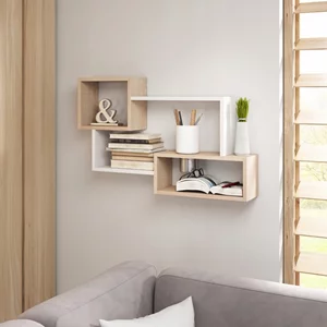 Image Полка Bratex Trio 005 Sonoma Oak/White