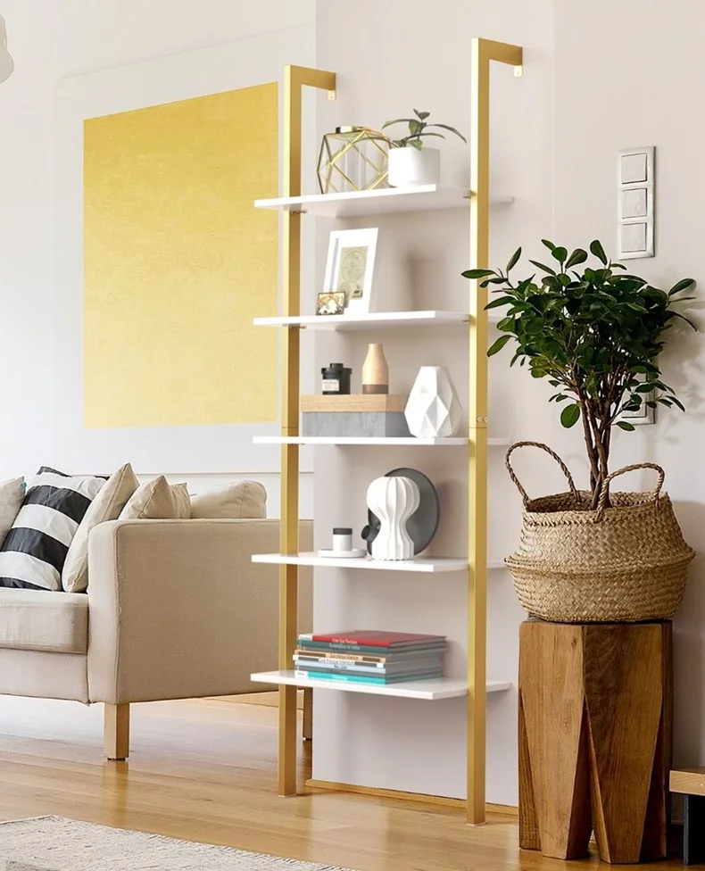 Image Стеллаж Costway JV11132GD White/Gold