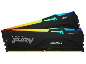 Image Memorie RAM Kingston FURY Beast RGB 16GB DDR5-6000MHz Black