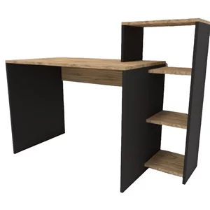 Image Письменный стол Smartex M2 130 Черный/Темный Дуб