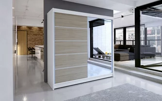 Шкаф купе Space Meble Talin III 180x215x58 White Matte/Sonoma
