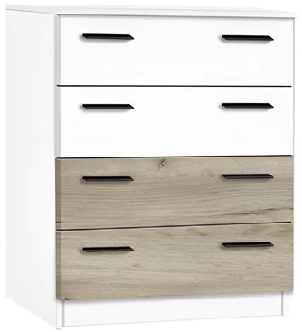 Комод Modern Andi 4B White/Oak Kraft Gray