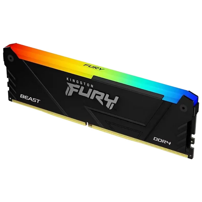 Image Memorie RAM Kingston FURY Beast RGB 8GB DDR4-3600MHz Black