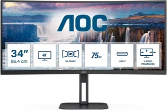 Monitor AOC CU34V5C/BK Black