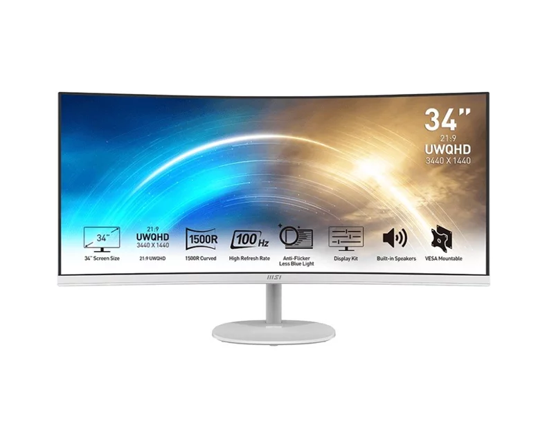 Image Монитор Msi Pro MP341CQW White