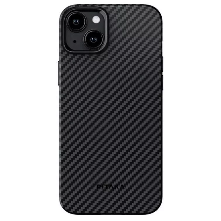 Image Husă Pitaka MagEZ Case Pro 4 for iPhone 15 Plus Black/Grey Twill 1500D