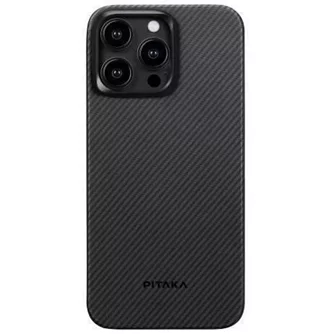 Husă Pitaka MagEZ 4 iPhone 15 Pro Max Black/Grey