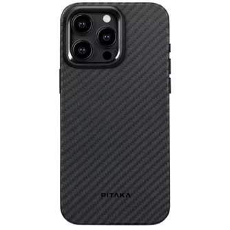 Husă Pitaka MagEZ Case Pro 4 for iPhone 15 Pro Max Black/Grey Twill 1500D