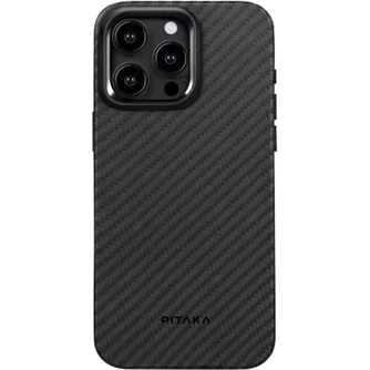 Husă Pitaka MagEZ 4 for iPhone 15 Pro Black/Grey