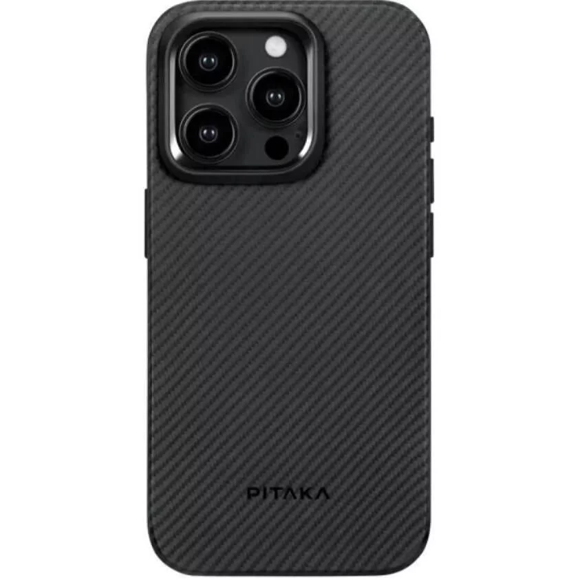 Image Чехол Pitaka MagEZ Case Pro 4 for iPhone 15 Pro Max Black/Grey Twill 600D