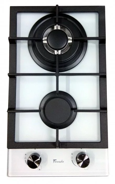 Plita de gaz Tornado XFG 3023 WH Turbo Iron Glass