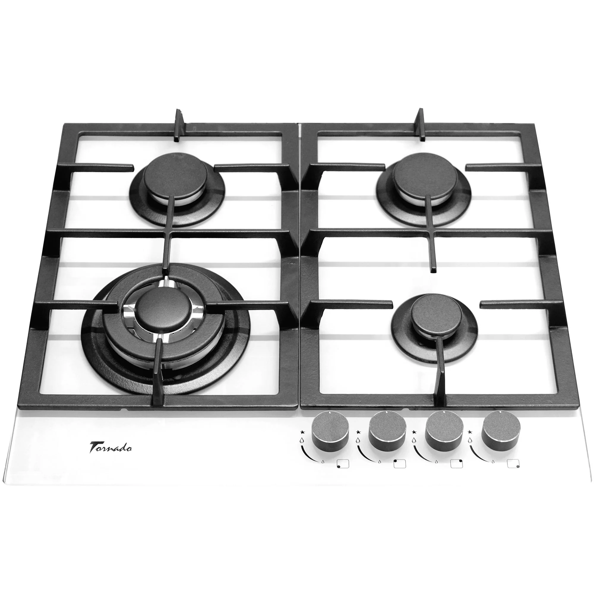 Plită incorporabilă cu gaz Tornado TR4033 White Glass