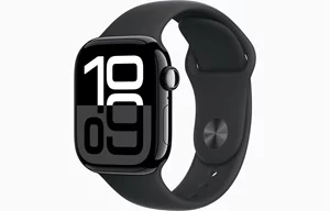 Image Ceas inteligent Apple Watch Series 10 GPS 42mm MWWF3 Jet Black Aluminum with Black Sport Band M/L