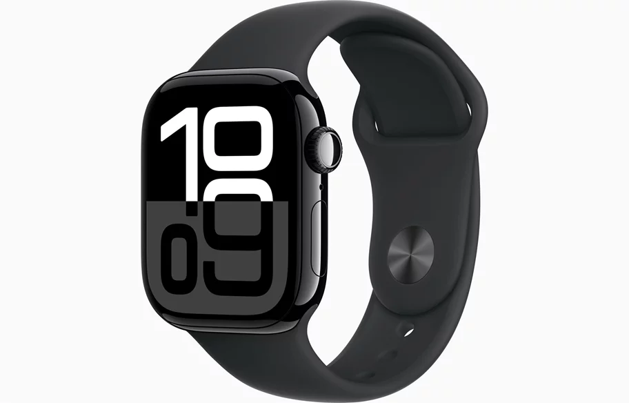 Image Умные часы Apple Watch Series 10 GPS 42mm MWWF3 Jet Black Aluminum with Black Sport Band M/L